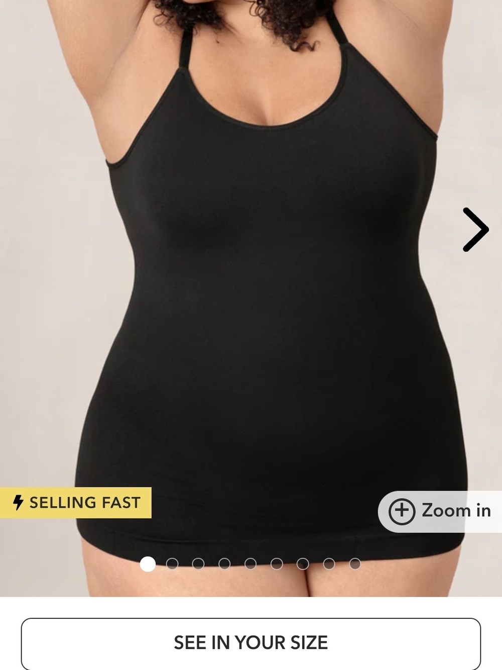 Shapermint Essentials All Day Scoop Neck Cami -Black